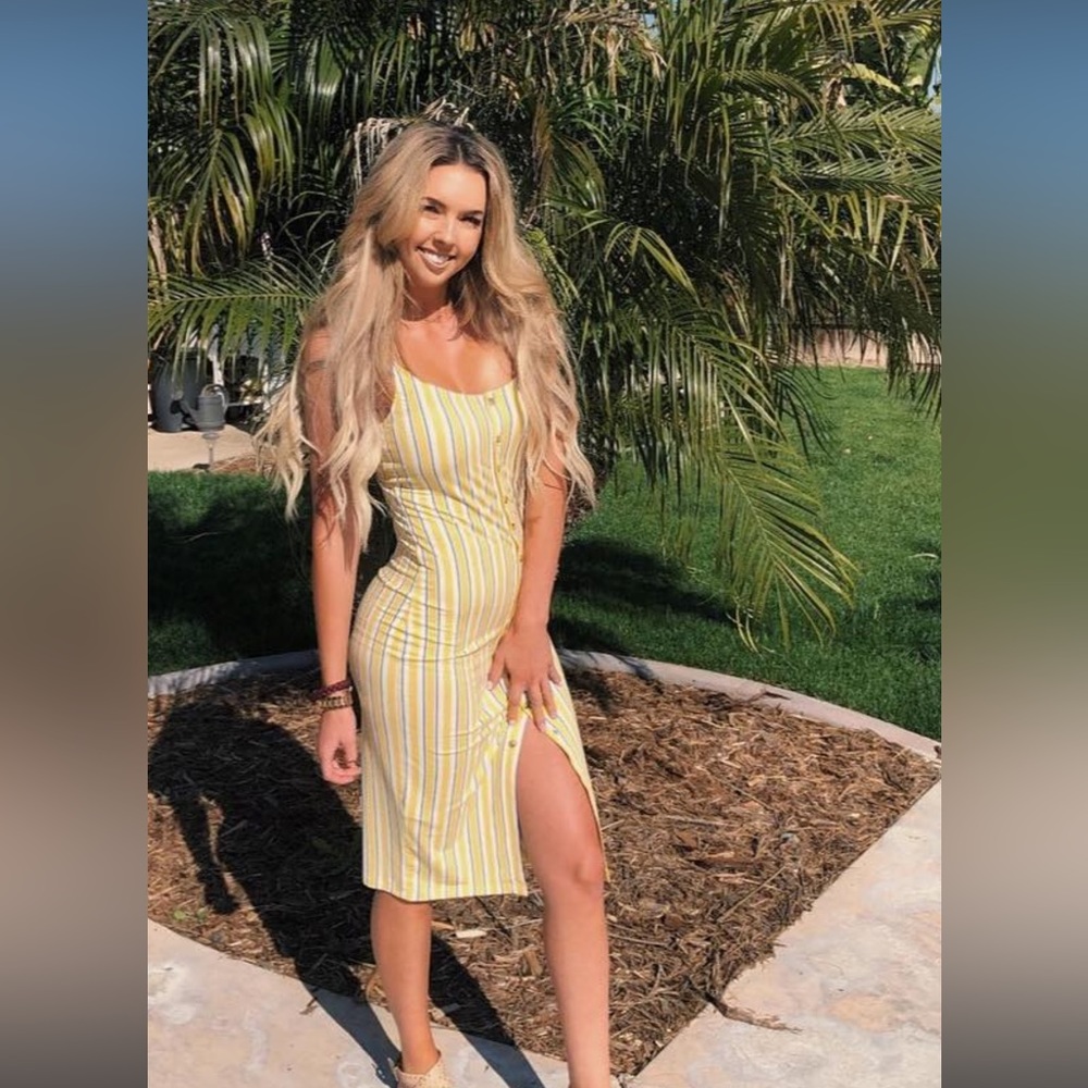 Yellow maxi dress